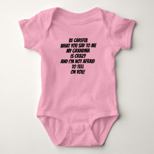 Body T-shirt enfant de grand-mère rose fou
