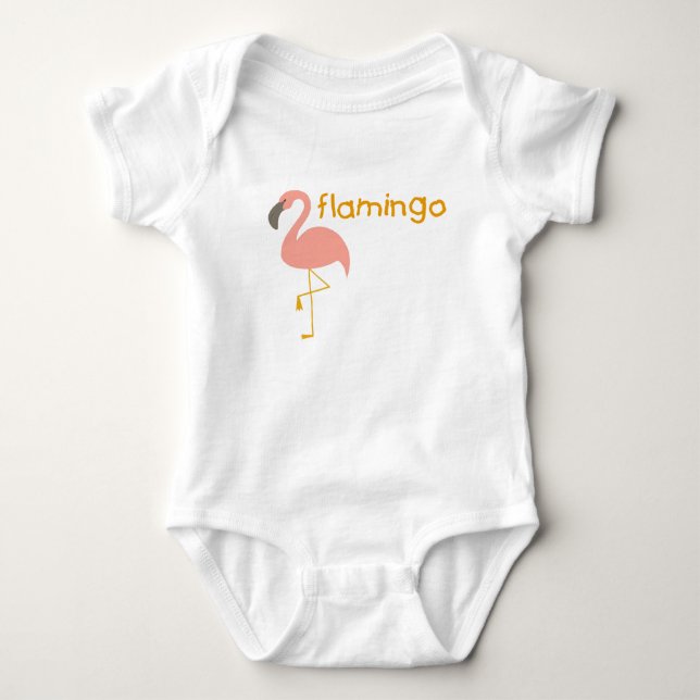 Body T-shirt Flamant rose pour enfants (Devant)