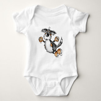 Body T-shirt heureux de bande dessinée de chien de