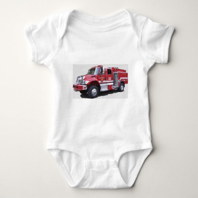 Body T-shirt infantile de camion de brosse (Devant)