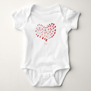 Body T-shirt Love U Big Red Paint Heart