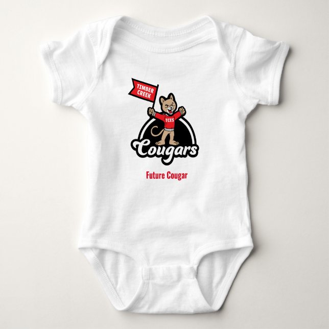 Body T-shirt Mascotte Cougar Futur de Timber Creek (Devant)