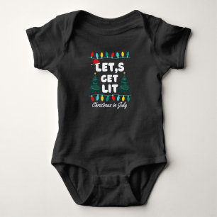 Body T-shirt Noël En Juillet Let's Get Lit