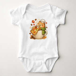 Body T-shirt ours en forme d'ours mignon mangeant une p