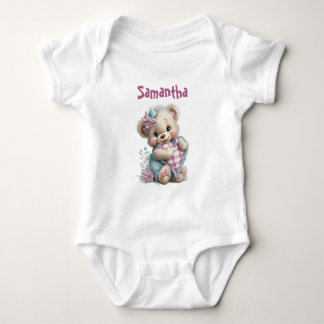 Body T-Shirt Ours en peluche Baby Shower 