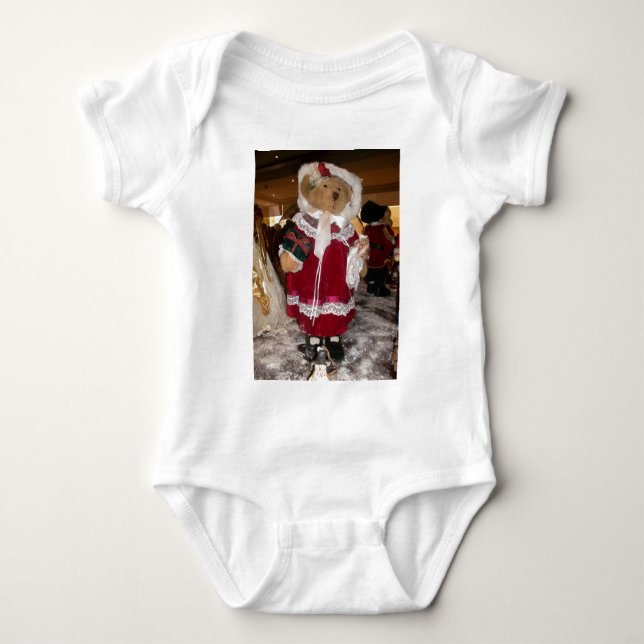 Body T-shirt Ours Teddy Patinage de Noël (Devant)