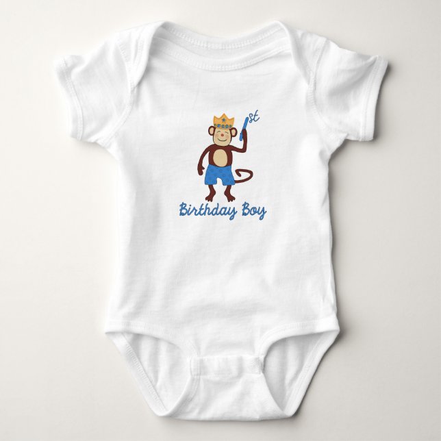 Body T-Shirt pour le premier anniversaire du singe (Devant)