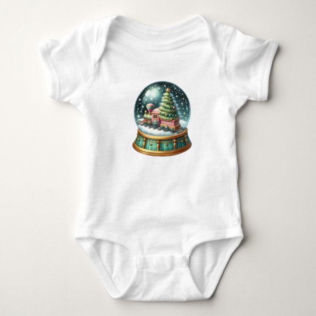 Body T-Shirt-T-Shirt de Noël pour enfants Train (Devant)