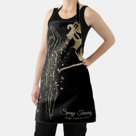 Body Tan Spray Glitzer Sterne Make-up Schürze