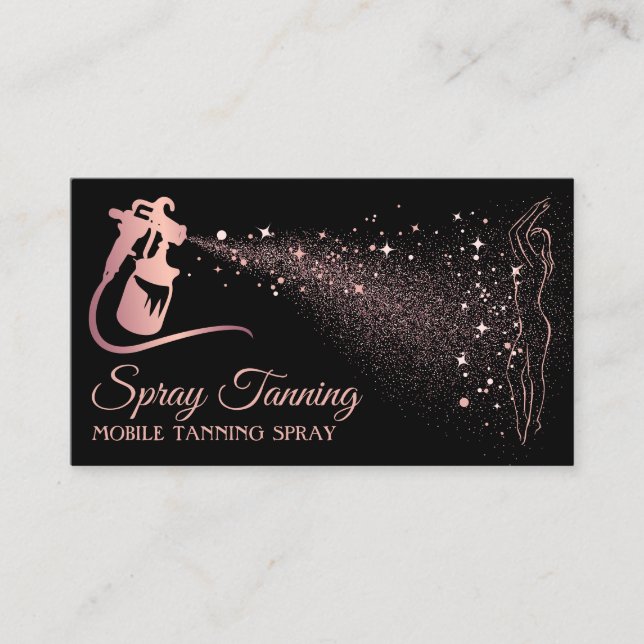 Body Tan Spray Rose Gold Visitenkarte (Vorderseite)