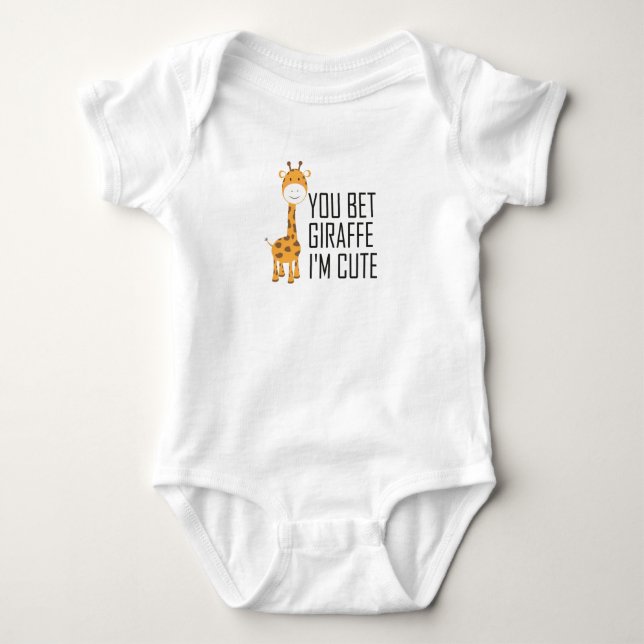 Body T'as parie, girafe, je suis mignon,Animal bébé drô (Devant)