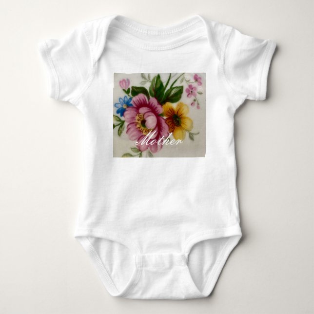 Body Tea Cup Bouquet Floral T-Shirt (Devant)