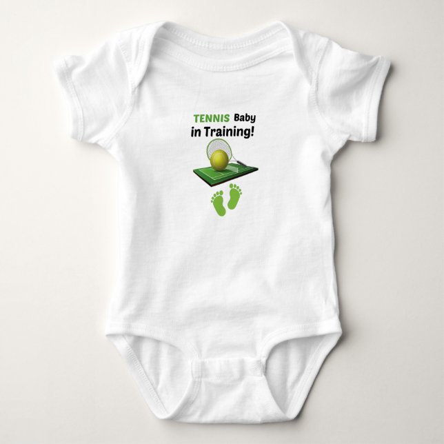 Body Tennis baby in training!,love tennis baby  (Devant)