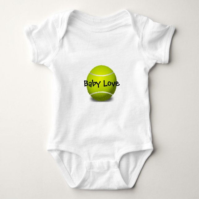 Body Tennis Design Vêtements bébé personnalisables (Devant)