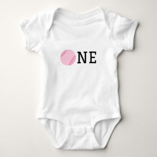Body Tennis Girl 1er Anniversaire One mignonne rose Bal