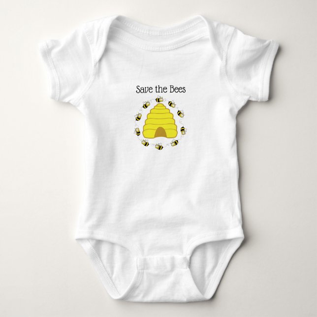 Body Tenue bébé fille une pièce pour sauver les abeille (Devant)