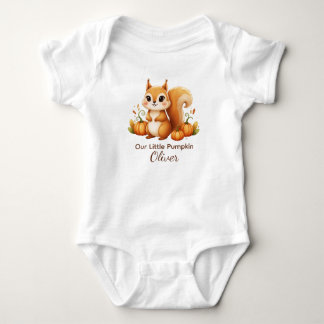 Body Tenue de bébé écureuil citrouille personnalisée