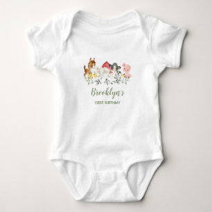 Body Tenue de ferme mignonne pour 1er anniversaire