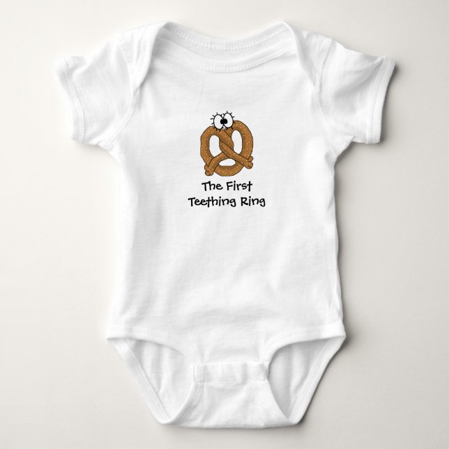 Body Tething Ring Funny Pretzel Baby Shirt (Devant)
