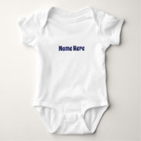 Texte de nom personnalisé mignon bleu marine blanc