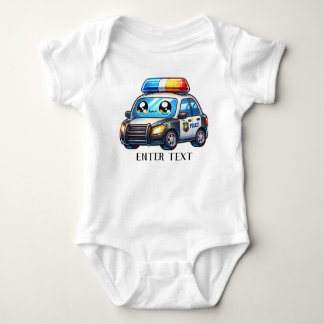 Body Texte Personnalisé Baby Boy Police Voiture