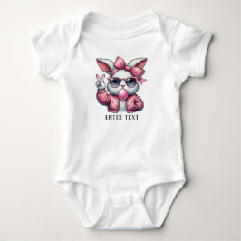 Body Texte Personnalisé Baby Girl Bunny Blowbble