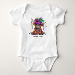 Body Texte Personnalisé Baby Girl Cute Mardi Gras Highl