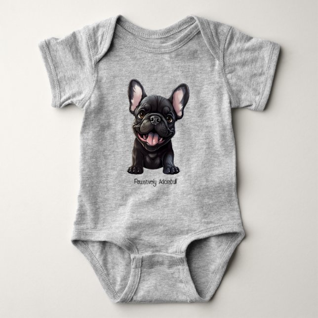 Body Texte personnalisé 🐶 chiot français (Devant)