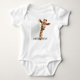 Body Texte Personnalisé Cute Giraffe Peeking Baby Bodys
