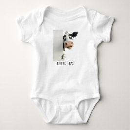 Body Texte Personnalisé Cute Vache Laitière Pékin