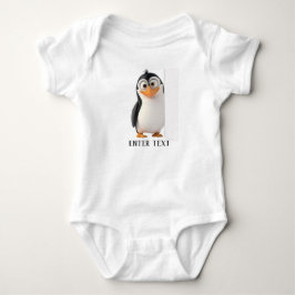 Body Texte personnalisé Pingouin Peeking Bébé Bodysuit
