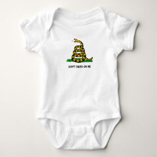 Body Tiny but Free – Gadsden Flag Baby Onesie