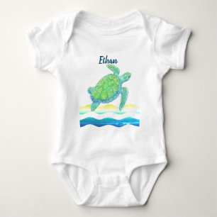 Body Tortue bleue et verte