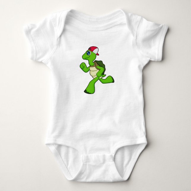 Body Tortue comme coureur avec Casquette (Devant)