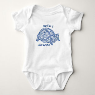 Body Tortue - Y Awesome Migné Bleu Texte de dessin