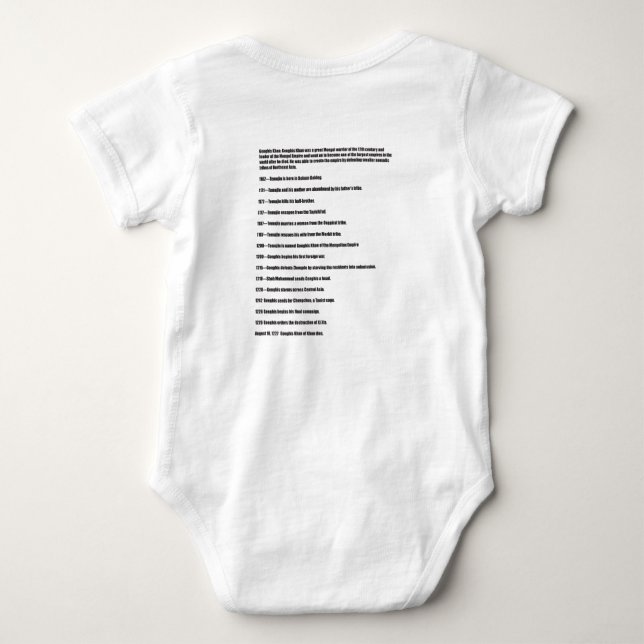 Body Tour du monde de Genghis Khan (Dos)