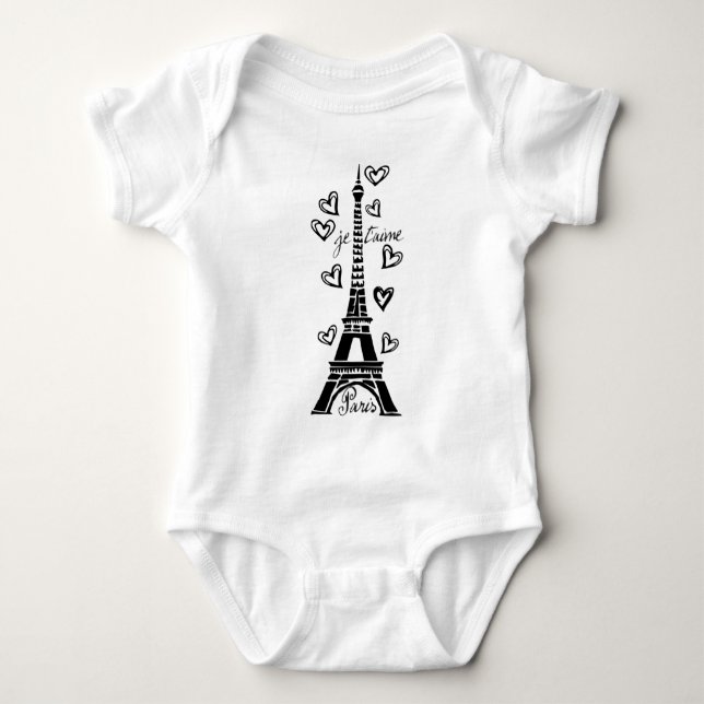 BODY TOUR EIFFEL DE PARIS JE T'AIME ET COPIE DE COEURS (Devant)