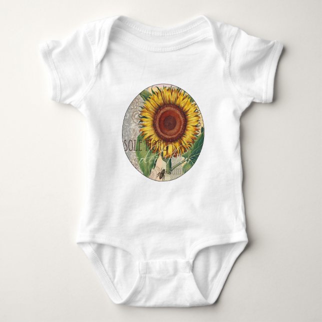 Body Tournesol Vintage Damas Fleur Art (Devant)