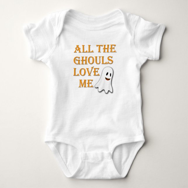 Body Tous Les Gouls Aiment Moi Ghost Orange Baby Outfit (Devant)