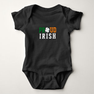 Body Trèfle chanceux irlandais fier Citation St Paddy