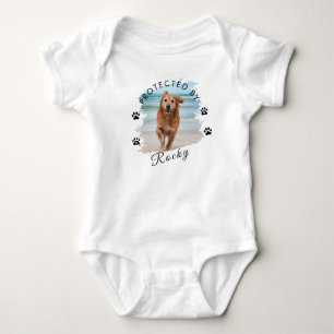Body Trendy Protected By Dog Photo personnalisée et tex
