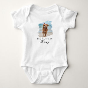Body Trendy Protected By Dog Photo personnalisée et tex