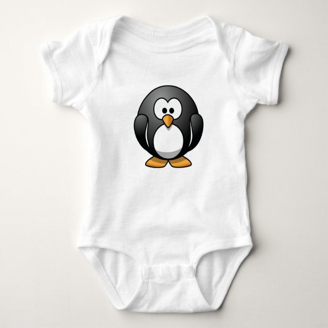 Body Très autour du T-shirt de bébé de pingouin (Devant)