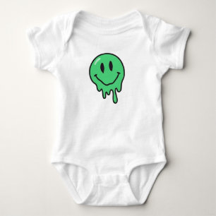 Body Trippy Dripping Green Melting Smiley Face Esthétiq