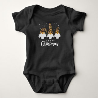 Body Trois Gnomes Avec Léopard Plaid Gnome Noël