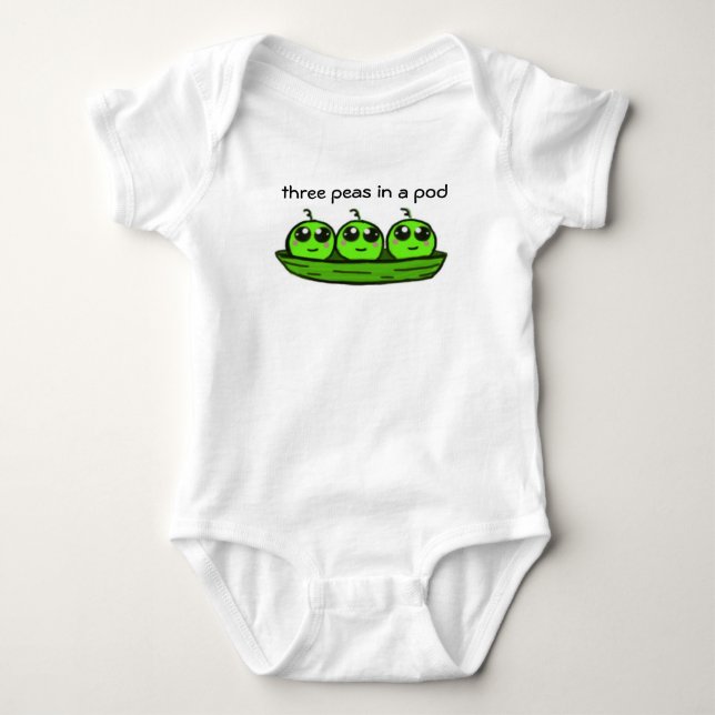 Body Trois pois dans une cosse Onsie (Devant)