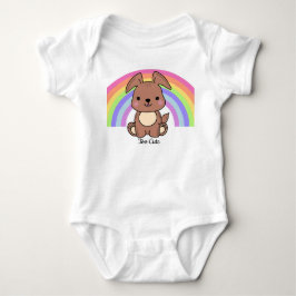 Body Trop mignon texte ou nom personnalisé chiot Arc en