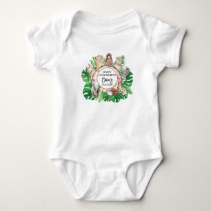 Body Tropical Jungle Safari Animaux Baby showers Garçon