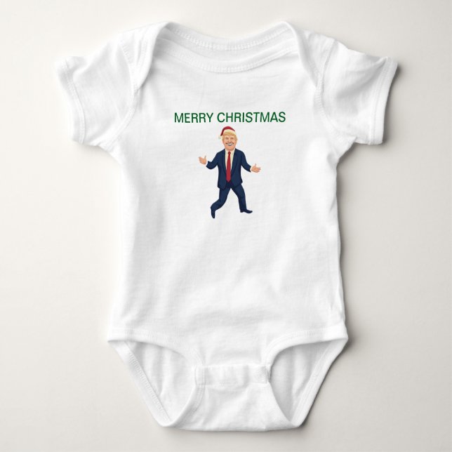 Body Trump Joyeux vêtements de bébé de Noël (Devant)