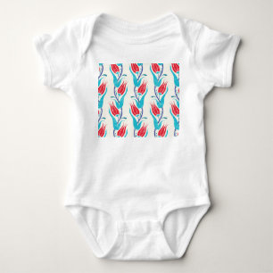 Body Tulipes Turques : Motif Traditionnel Sans Couture.